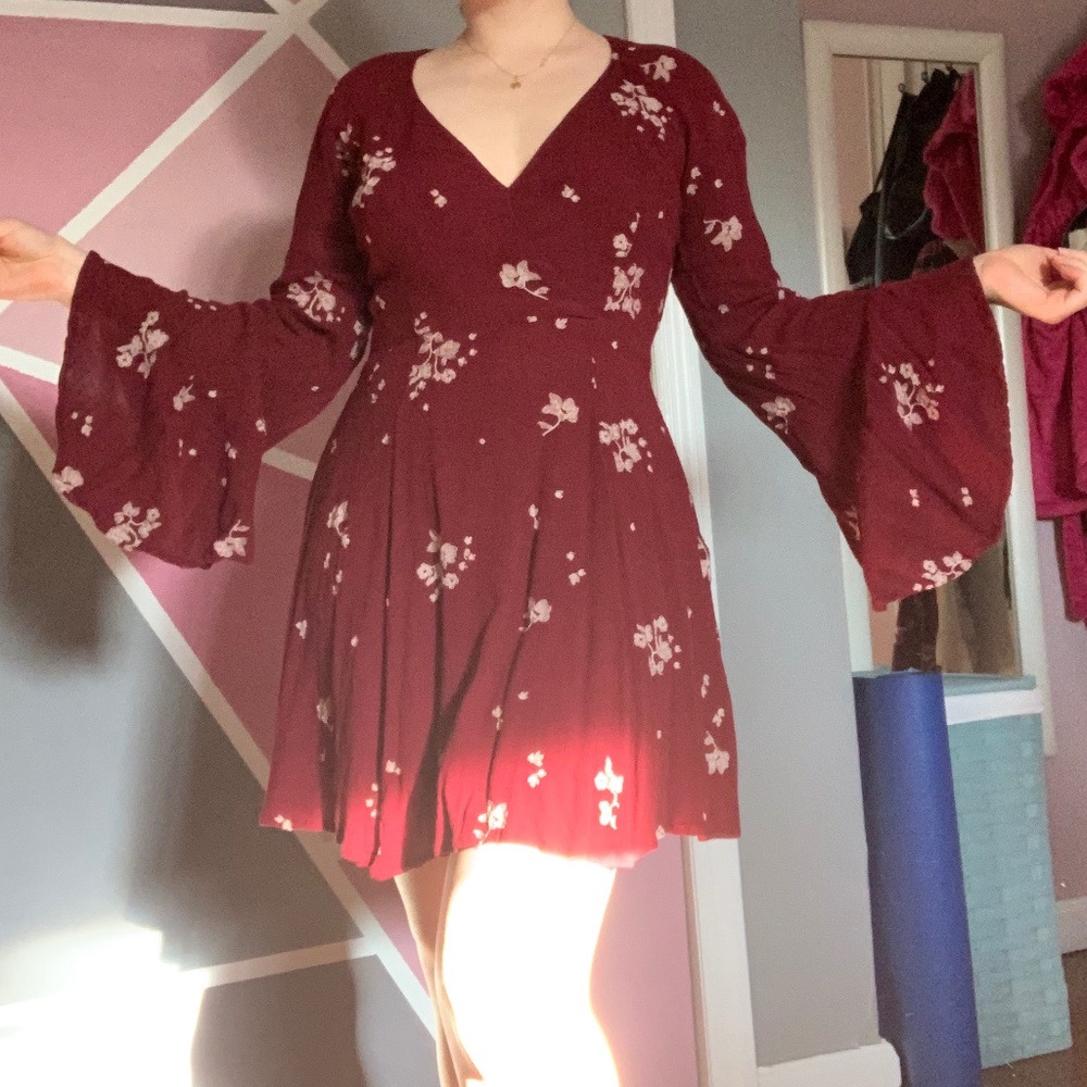 free people bell sleeve dress